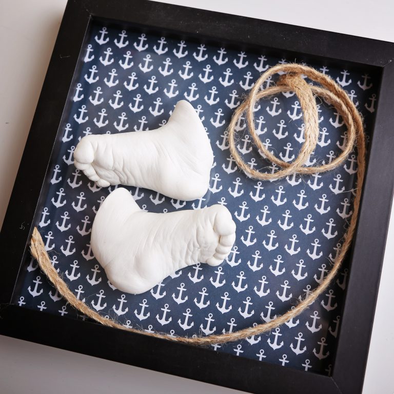 SOULBABY Kit Moulage Empreintes Bébé - 4 Moulages Main/Pied, 100% Made In Germany, Cadeau Naissance